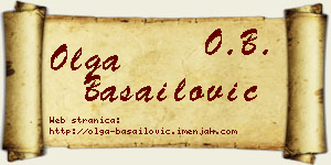 Olga Basailović vizit kartica